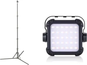 CLAYMORE Ultra2 3.0 X-Large & Tripod Stand Light Khaki - Outdoor Rechargeable LED Light for Camping Waterproof, Portable Lantern with USB-C - Aluminum Camera, Fan & Lighting Stand Ball Head