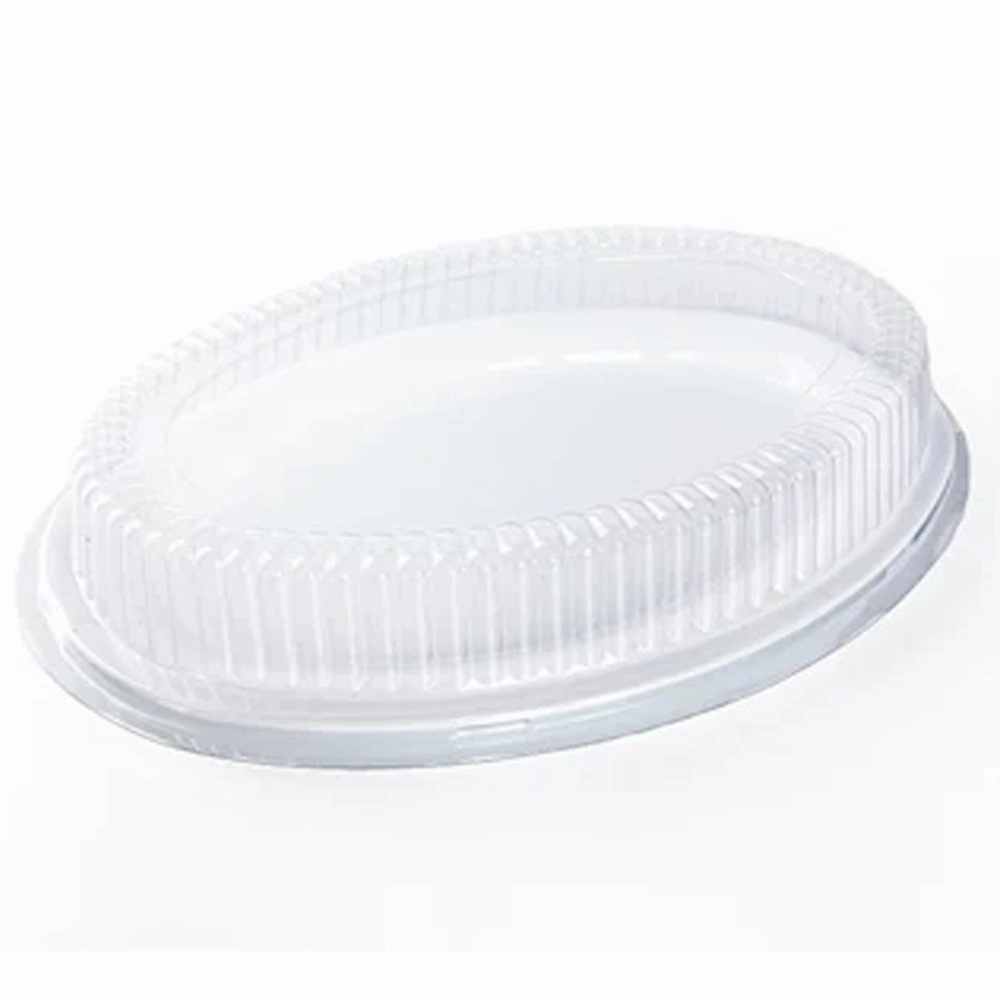 Clear PET Plastic Oval Platter Dome Lid To Suit 20" Inch - 48/CTN
