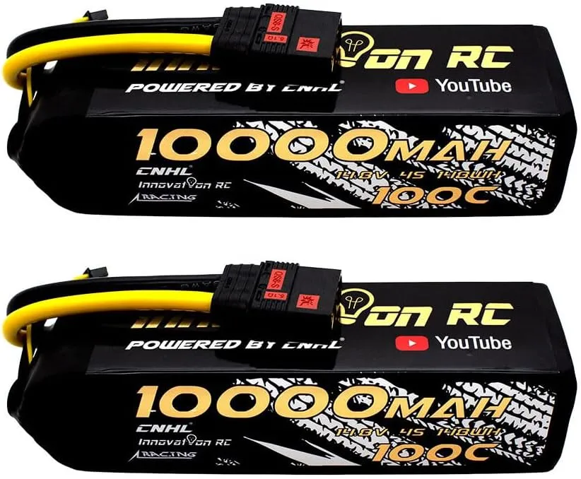CNHL 10000mAh 4s Lipo Battery 100C 14.8V Soft Case with QS8 Connector Compatible with RC Car Truck Tank Boat Racing Models(2 Packs)