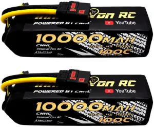 CNHL 10000mAh 4s Lipo Battery 100C 14.8V Soft Case with QS8 Connector Compatible with RC Car Truck Tank Boat Racing Models(2 Packs)