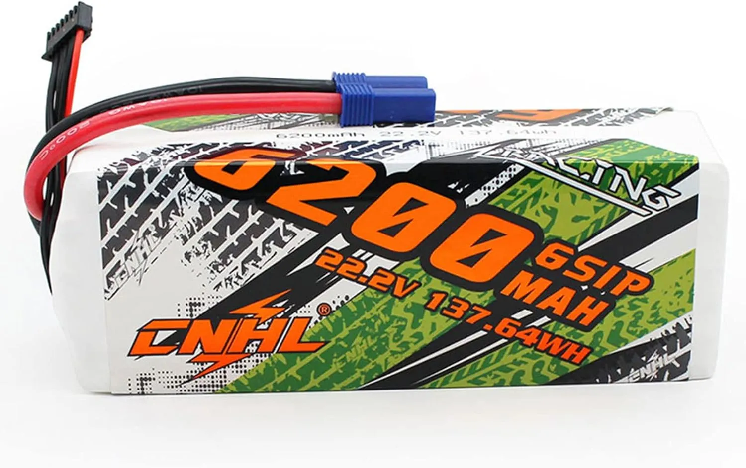 CNHL 22.2V 6200mAh 6S Lipo Battery 90C Soft case with EC5 Plug for RC Airplane RC Quadcopter Helicopter Battery RC Car Truck Boat