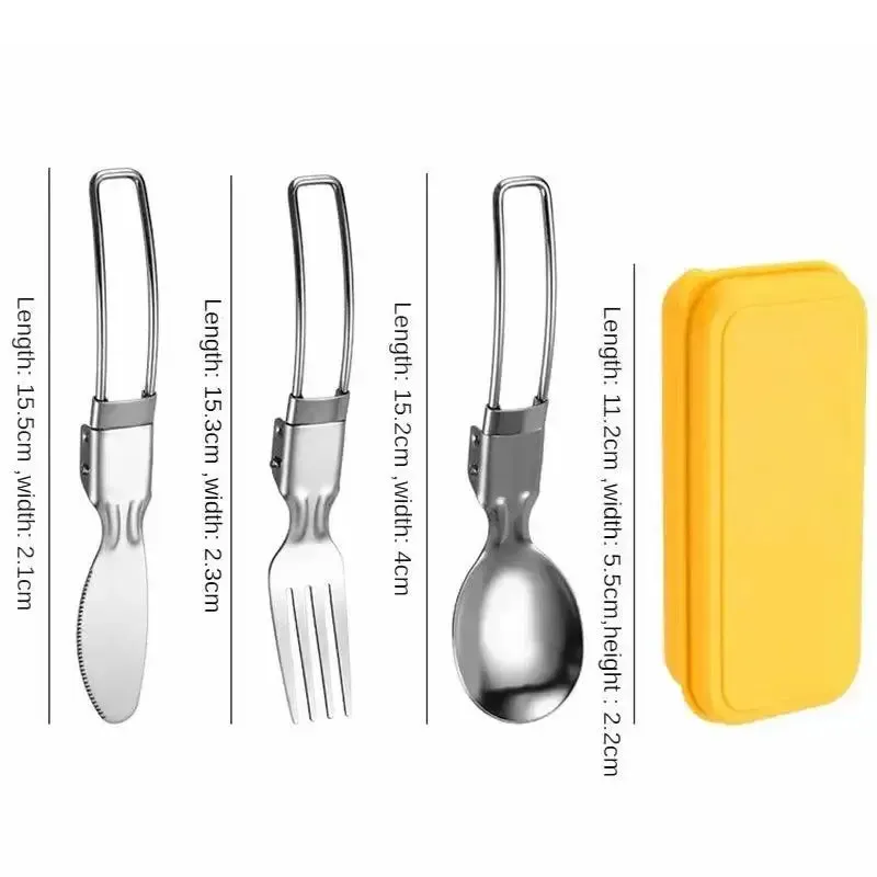 Compact 3-Piece Stainless Steel Cutlery Set