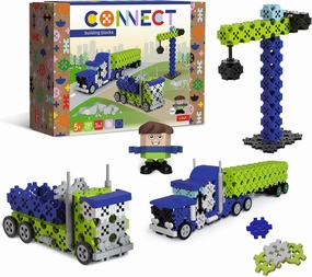 Connect Trefl Construction Bricks 3-in-1 Truck / Construction Site Set - 281 Pieces: 276 Bricks   5 Bricks Figure, for Adults and Children from 5 Years