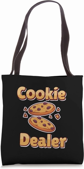 Cookie Dealer Chocolate Chips Dip Milk Baking Cookies Pastry Tote Bag