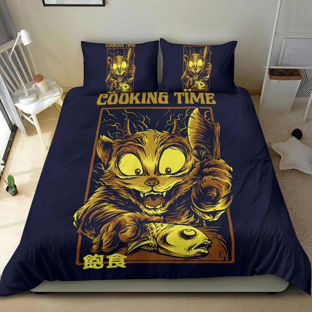 Cooking Time Chef Art Cartoon Bedding Set