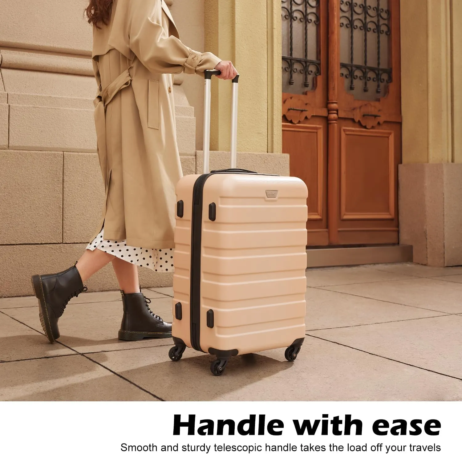 Coolife Luggage 3 Piece Set Suitcase Spinner Hardshell Lightweight TSA Lock (sliver3)