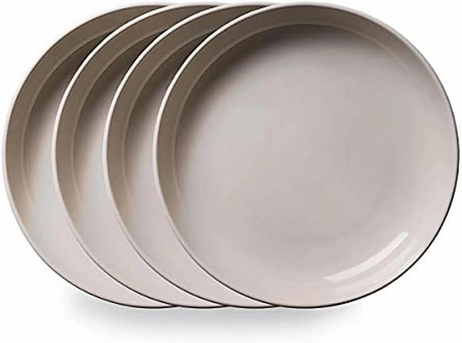 Corelle Artisanal Stoneware 4-Pc Meal Bowl Set, Oatmeal Solid Glaze Stoneware, 8.4-Inch Pasta Bowls