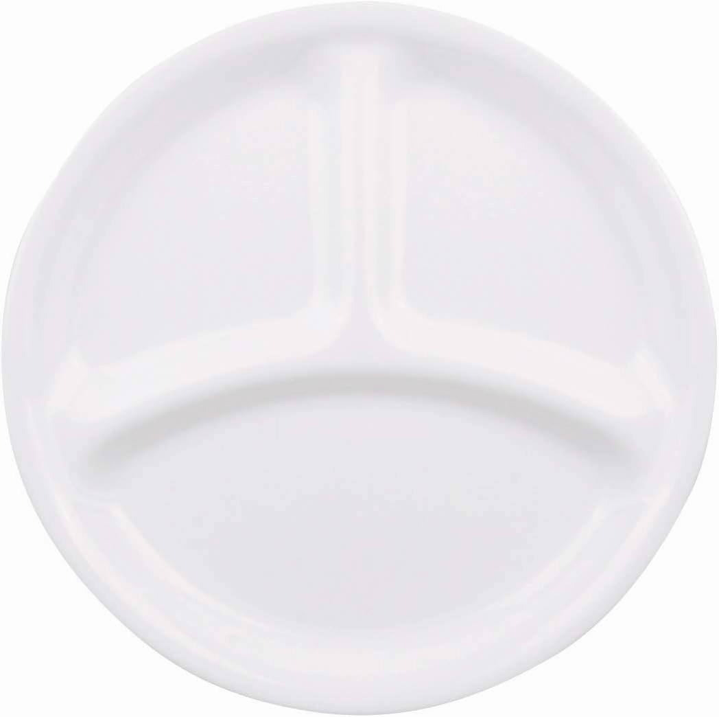 Corelle J385-N CP-8915 Plate, Outer Diameter 8.5 inches (21.5 cm), Shatter-Resistant, Lightweight, Winter Frost White, Lunch Plate (Small)