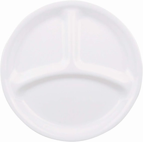 Corelle J385-N CP-8915 Plate, Outer Diameter 8.5 inches (21.5 cm), Shatter-Resistant, Lightweight, Winter Frost White, Lunch Plate (Small)