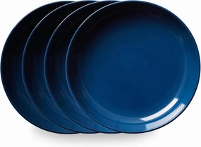 Corelle Stoneware 4-Pc Meal Bowl Set, Handcrafted Artisanal Double Bead Cereal Bowls, Solid Glaze Stoneware, 8-1/2-Inch Pasta Bowl Set, Oatmeal