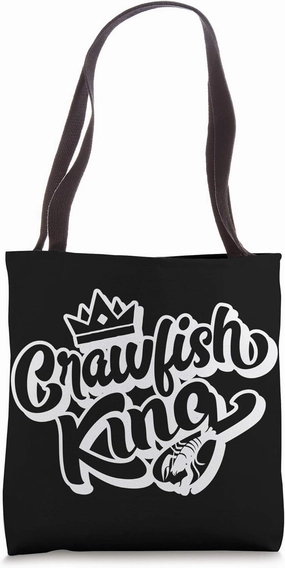 Crawfish King Men's Cajun Seafood Boil Festival Cooking Tote Bag