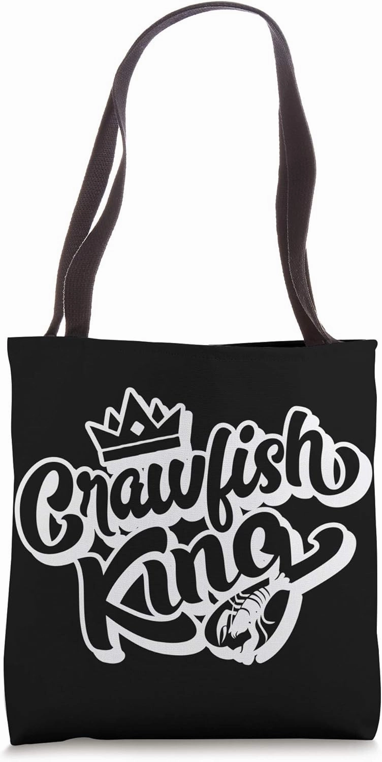 Crawfish King Men's Cajun Seafood Boil Festival Cooking Tote Bag