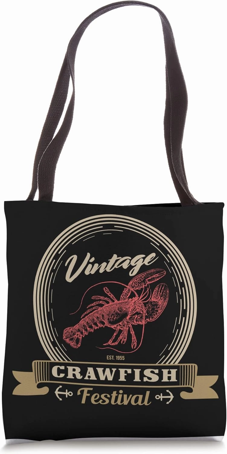 Crawfish Vintage Cajun Seafood Festival Shellfish Cooking Tote Bag