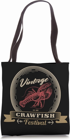 Crawfish Vintage Cajun Seafood Festival Shellfish Cooking Tote Bag