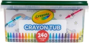 Crayola Crayon Tub (240ct), Bulk Crayon Set for Crafting, 120 Unique Colors, Classroom Must Have for Teachers, Coloring Supplies for Kids, 3  [Amazon Exclusive]