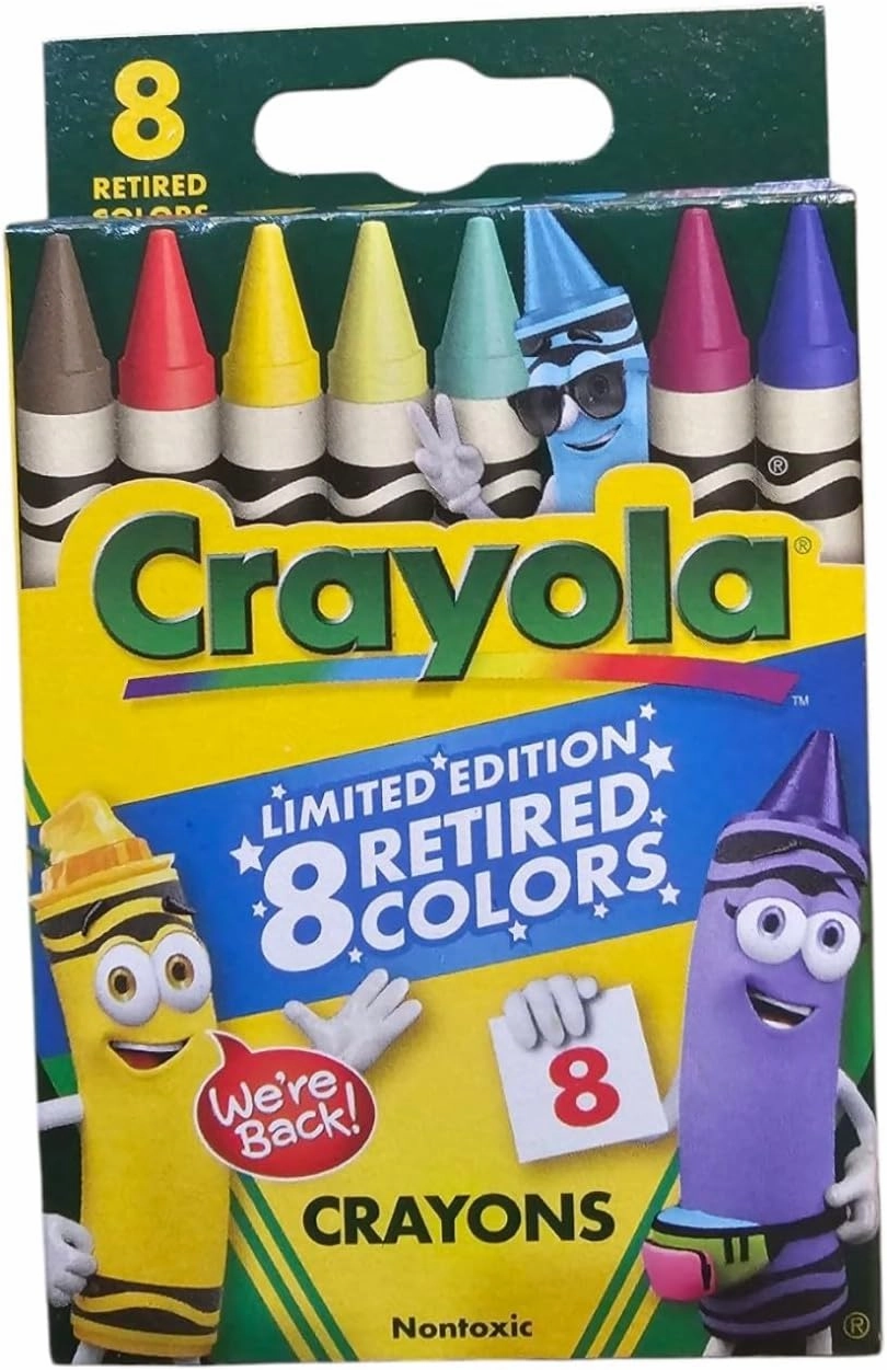 Crayola Crayons Limited Edition with 8 Retired Colors, 1 Box