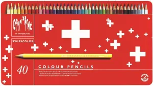 CREATIVE ART MATERIALS Swisscolor Pencils Metal Box, Set of 40 (1285.740)