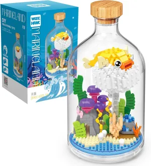 Creative Pufferfish Toy Building Set,Adult Mini Animal Friend Set,Party Favors Gift for Kids,Animal Lover Office Home Decor Fishes Building Block,New Year Easter Birthday Gift for Boys Girls