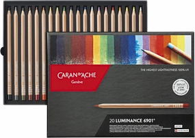 CREATIVE ART MATERIALS Caran D'ache Luminance Colored Pencil Set of 20 (6901.720)