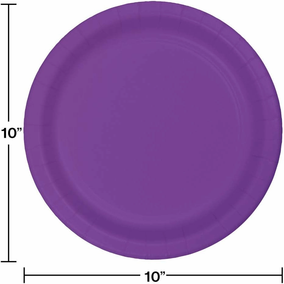 Creative Converting 20 Count Plastic Banquet Plate, 10.25-Inch, Amethyst