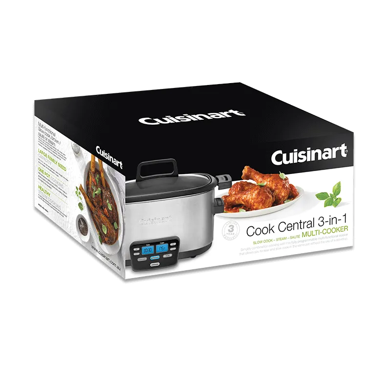 Cuisinart Cook Central 3-in-1 - Slow Cook, Brown, Saute, & Steam