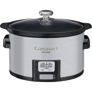 Cuisinart PSC-350 3.5 Quart Programmable Slow Cooker, Stainless Steel, Refurbished