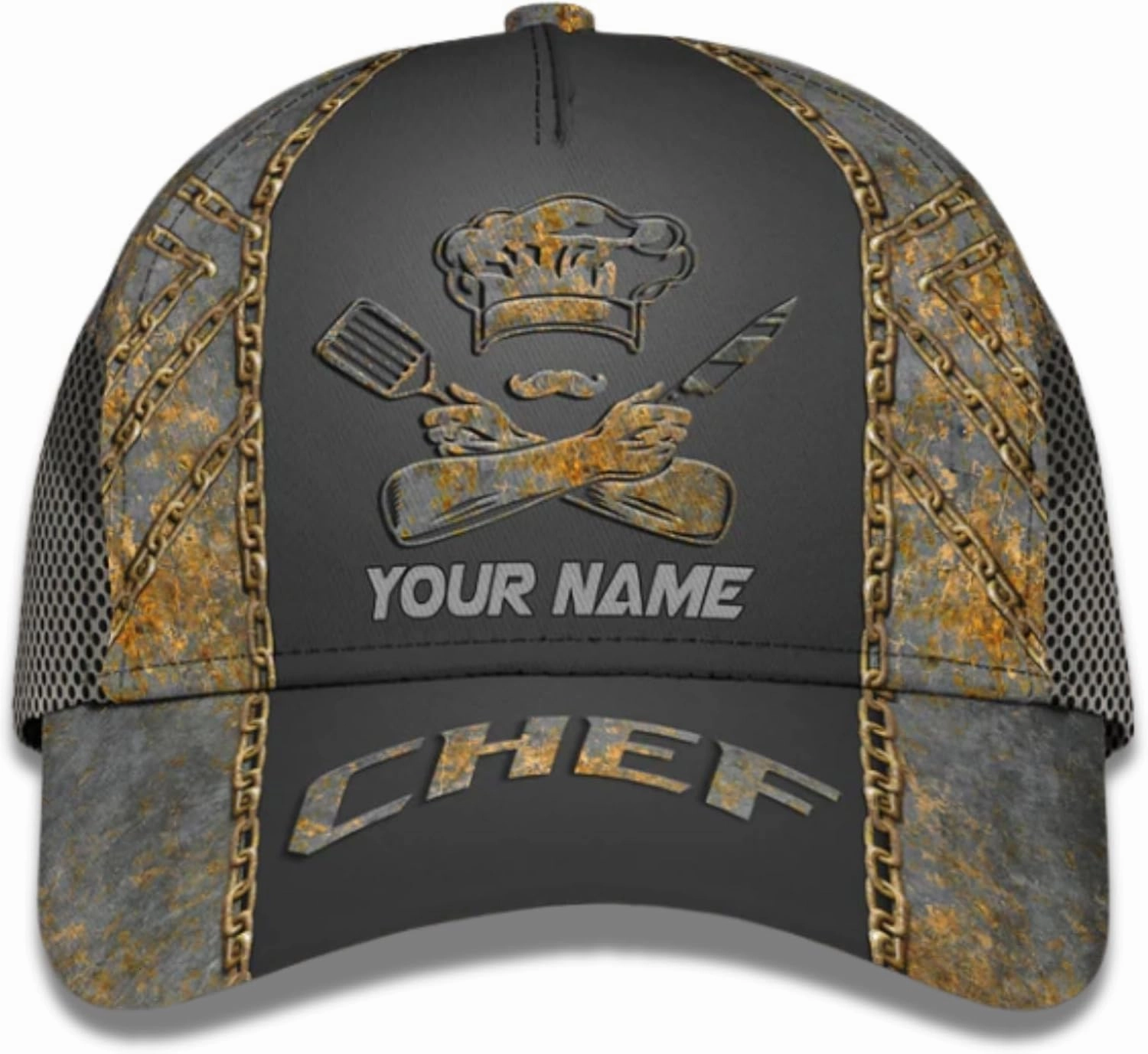 Custom Chef Baseball Cap, Personalized Cooking Hat with Name,Chef Cap,3D Chef Hat for Men Women,Chef Gifts for Birthday