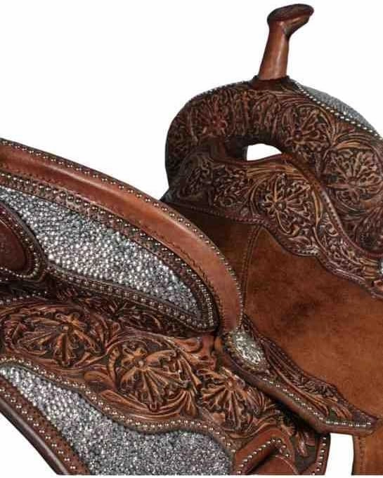 D&L SADDLERY Horse Saddles Western Barrel Racing Wooden Tree Handmade Leather Comfort for Horses Trail Equestrian Tooled Carved Horse Saddle Riding Size: 10-18 inches Seat, EA01