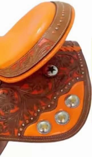 D&L SADDLERY Western Barrel Racing Horse Saddles Trail Equestrian Horse Saddle Classic Quality Premium Leather Comfort for Horse Riding Size:10-18 inches Seat Available, JH02