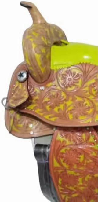 D&L SADDLERY Western Barrel Racing Horse Saddles Trail Equestrian Horse Saddle Classic Quality Premium Leather Comfort for Horse Riding Size:10-18 inches Seat Available, JH05