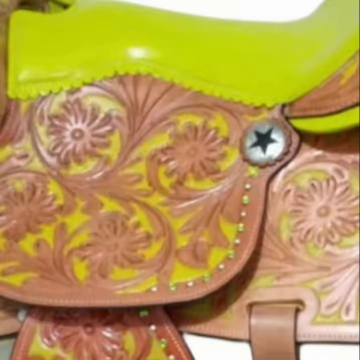 D&L SADDLERY Western Barrel Racing Horse Saddles Trail Equestrian Horse Saddle Classic Quality Premium Leather Comfort for Horse Riding Size:10-18 inches Seat Available, JH05