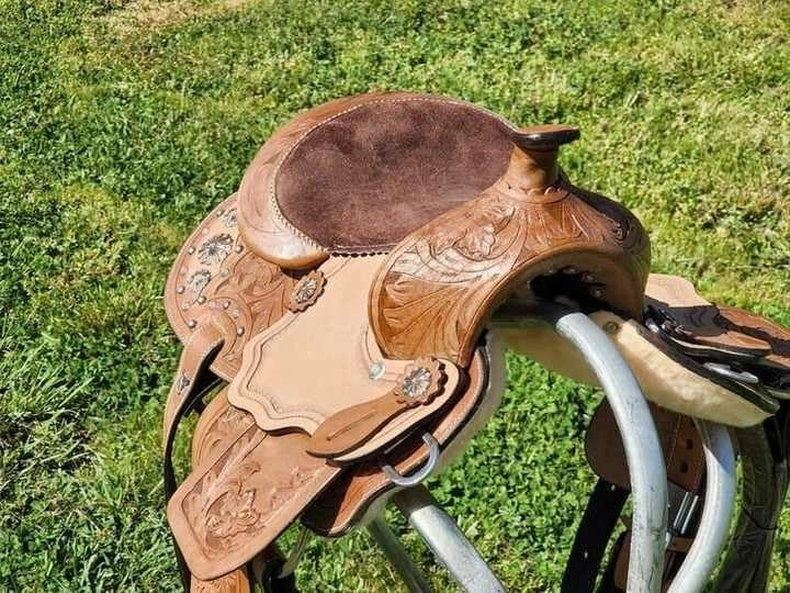 D&L SADDLERY Western Barrel Racing Horse Saddles Trail Equestrian Horse Saddle Classic Quality Premium Leather Comfort for Horse Riding Size:10-18 inches Seat Available, JH09