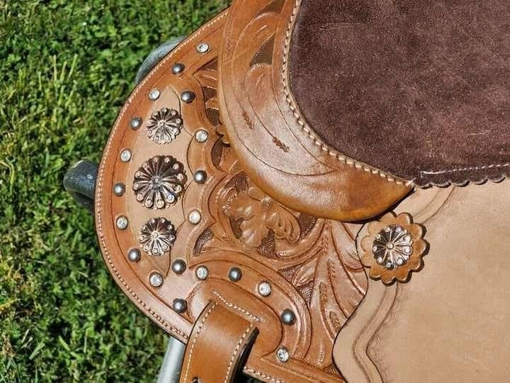 D&L SADDLERY Western Barrel Racing Horse Saddles Trail Equestrian Horse Saddle Classic Quality Premium Leather Comfort for Horse Riding Size:10-18 inches Seat Available, JH09
