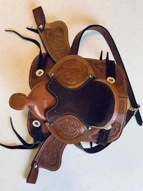 D&L SADDLERY Western Barrel Racing Horse Saddles Trail Equestrian Horse Saddle Classic Quality Premium Leather Comfort for Horse Riding Size:10-18 inches Seat Available, JH19