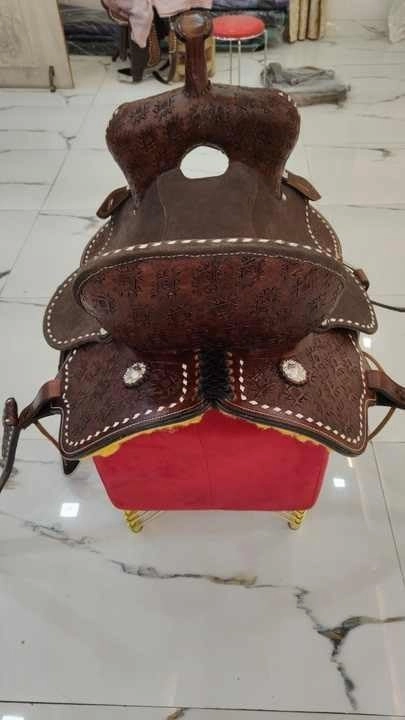 D&L SADDLERY Western Barrel Racing Wooden Tree Horse Saddles Handmade Leather Comfort for Horses Trail Equestrian Tooled Carved Horse Saddle Riding Size: 10-18 inches Seat, ER10