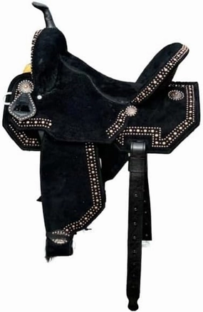 D&L SADDLERY Western Barrel Racing Wooden Tree Horse Saddles Handmade Leather Comfort for Horses Trail Equestrian Tooled Carved Horse Saddle Riding Size: 10-18 inches Seat, EW17
