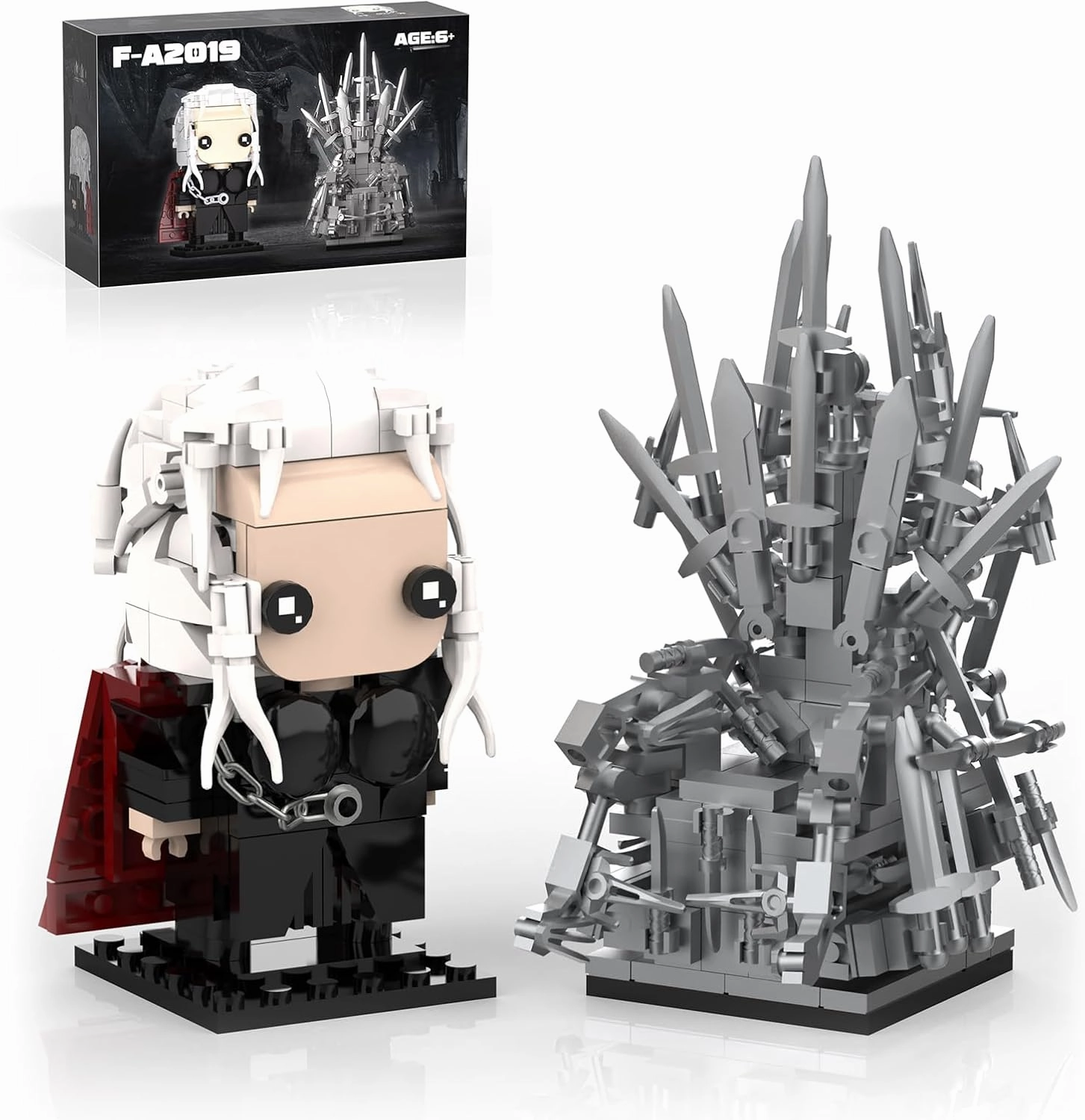 Daenerys & Thrones Building Toy and Playset Compatible - Building Mother of Dragons Figures for Kids, Adults - Based on The Hit TV Series for Pretend Play - Gift Idea for Birthdays