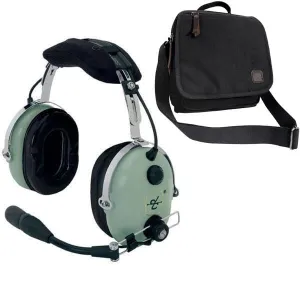 David Clark H10-60 Passive Headset & Headset Bag Combo