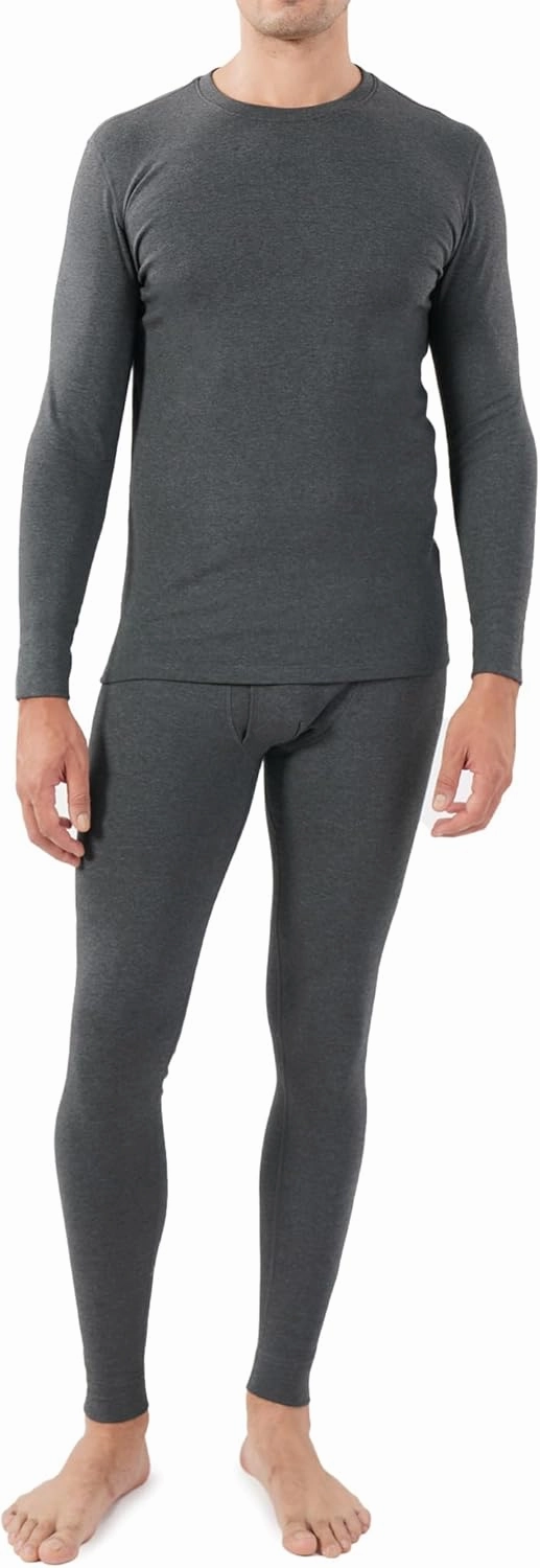 DAVID ARCHY Men’s Lightweight Thermal Underwear - Breathable Comfort for Cool Weather, Ideal for Active Use
