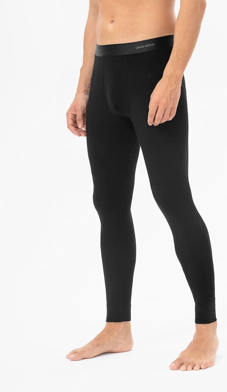 DAVID ARCHY Men's Thermal Underwear Set Winter Warm Base Layers Thermal Top and Bottoms Long Johns Set