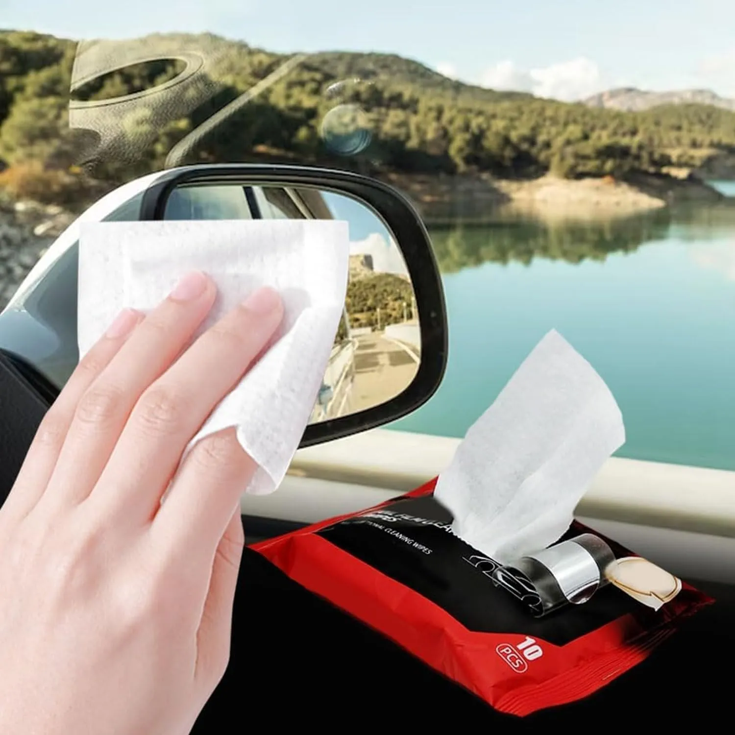 Debeidi Glass Oil Film Cleaning Wipes, 10pieces Oil Film Cleaning Wipes, Glass Stain Remover Auto Glass Wipes, Soft Special Cleaning Windshield for Car Windows
