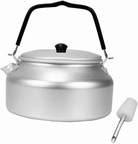 DECHOUS Outdoor Handheld Stainless Steel Whistling Kettle Camping Stovetop Teapot for Hiking Fishing and Barbecue Multi-function Water Kettle Filter Spout