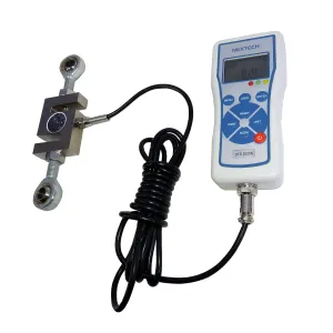 DFS-X3000 (3000N/660lbf/300kgf) Digital Force Gauge with External S-Beam Load Cell, Peak/Track Mode, Pass/Fail LED,USB Output, Back-Lit Graphic LCD,Metal Enclosure