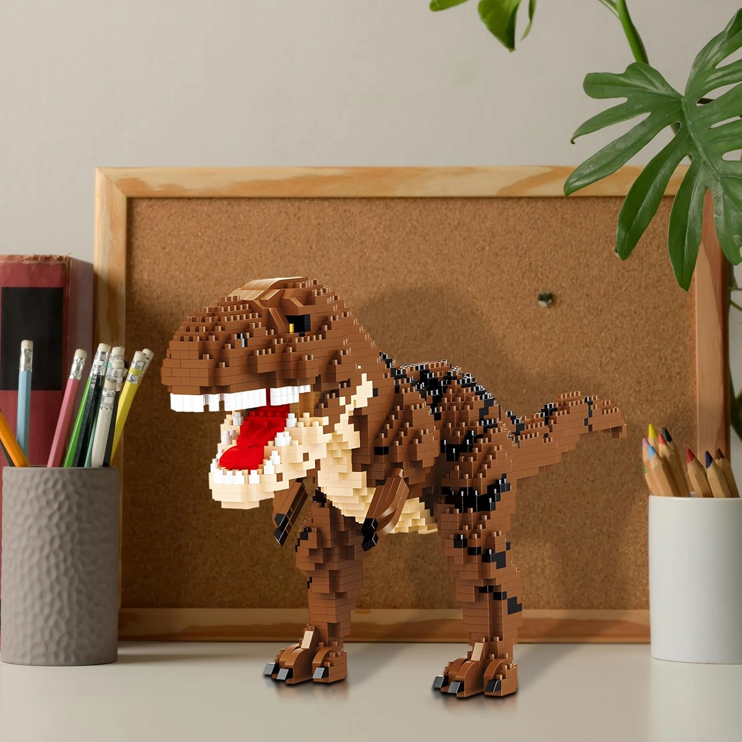 Dinosaur Tyrannosaurus Building Blocks Model Decor Micro Mini Blocks Toy Birthday for Age 6  Children Adults Teens 1559 Pieces
