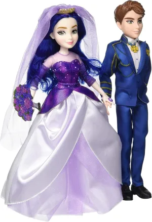 Disney Descendants Mal and Ben Dolls, Inspired by Disney The Royal Wedding: A Descendants Story, Toys Include Outfits, Shoes, and Fashion Accessories , Blue