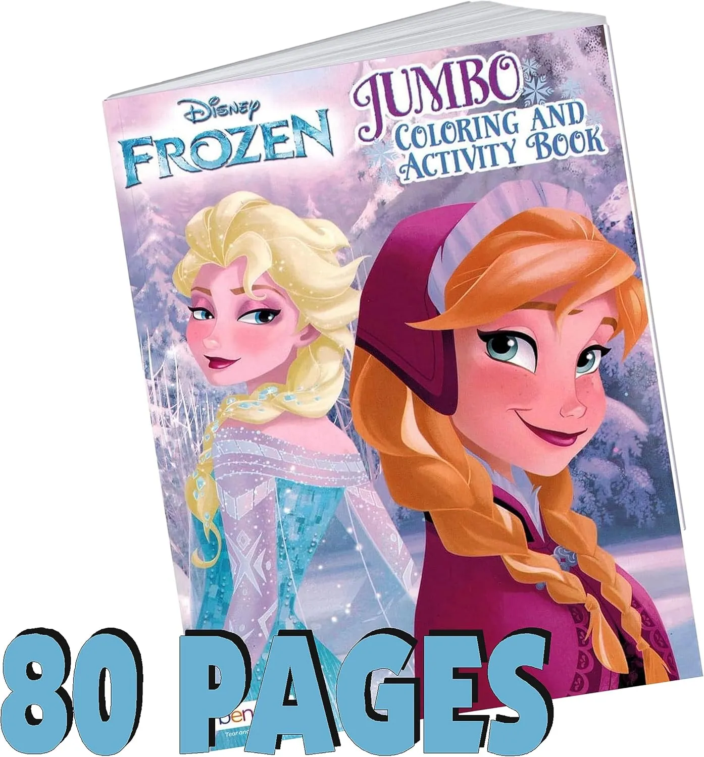 Disney Frozen Coloring Book Set with Frozen Stickers - Bundle Includes Frozen 80-pg Coloring Book, Frozen Stickers, 3-D Puffy Stickers, Castle Door Hanger, in Gift Bag