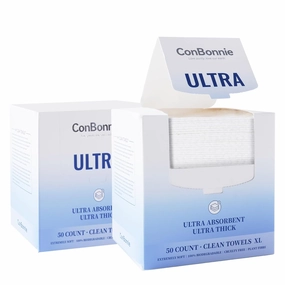 Disposable Face Towel XL, Ultra Ed., 10"×12" Bio-based Facial Towels, Extra Thick Soft Large Face Towelettes, Makeup Remover Dry Wipes for All Skin Types, Facial Tissue,100 Count (2 Pack)