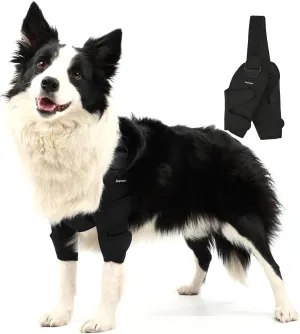 Dog Elbow Brace Pet Recovery Suit Taper Collar Alternative for Dogs Elbow Dysplasia Canine Elbow Wrap for Shoulder Dislocation, Pressure Sores, Elbow Injury and Arthritis