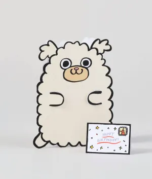 Dog with Mini Card Birthday Card | Wrap (England)