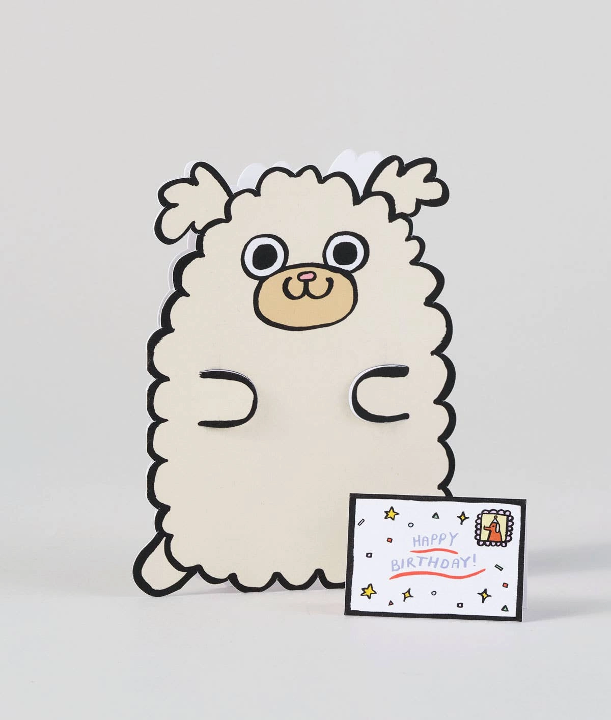 Dog with Mini Card Birthday Card | Wrap (England)